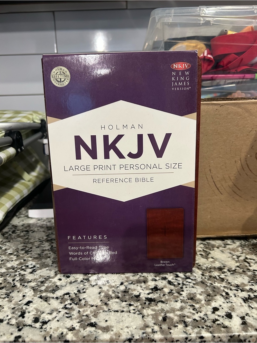 Holman NKJV Large Print Personal Size Reference Bible - Purple Cover